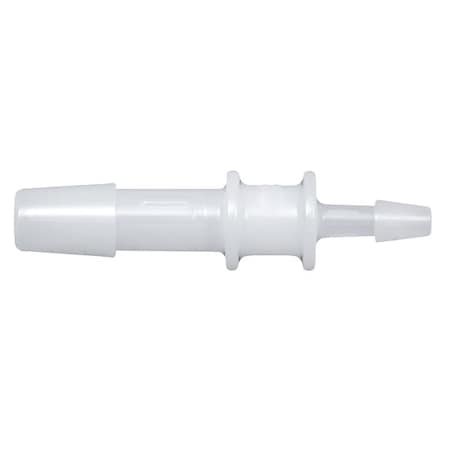 Cole Parmer Hose Barb Fitting, Straight Reducer, HDPE, Cleanroom, 1/4in IDx1/8in ID; 10PK C4-2HDPE-QC